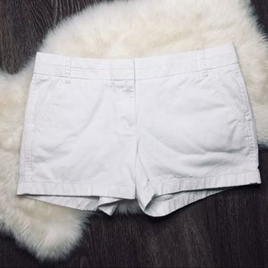 J Crew White Chino Shorts Size 8